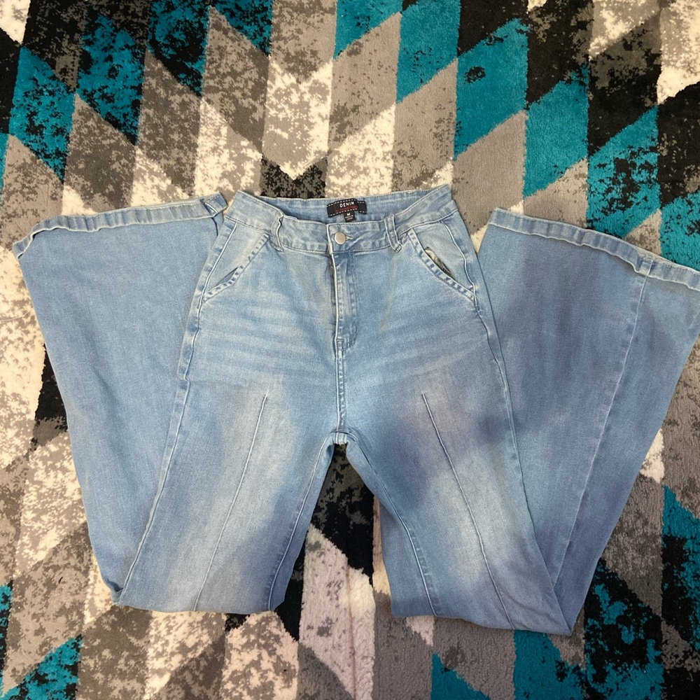 Jealous Tomato Light Blue Flare Jeans